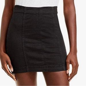 Free people short black skirt
